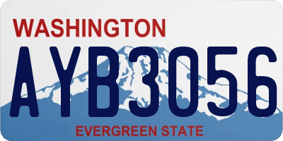 WA license plate AYB3056