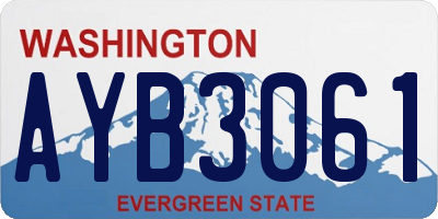 WA license plate AYB3061