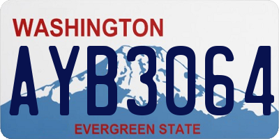 WA license plate AYB3064
