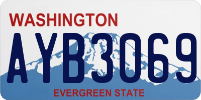 WA license plate AYB3069