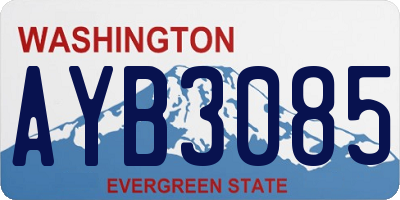 WA license plate AYB3085