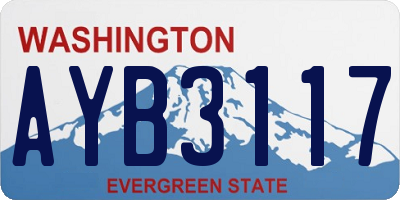 WA license plate AYB3117