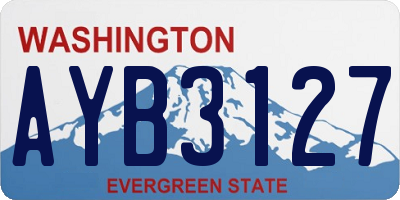 WA license plate AYB3127