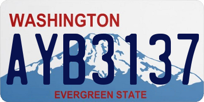 WA license plate AYB3137