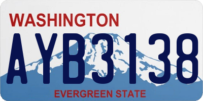 WA license plate AYB3138