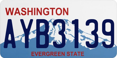 WA license plate AYB3139