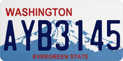 WA license plate AYB3145