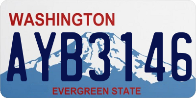 WA license plate AYB3146