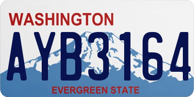 WA license plate AYB3164