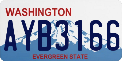 WA license plate AYB3166
