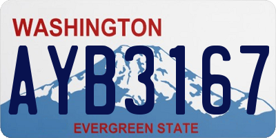 WA license plate AYB3167