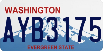 WA license plate AYB3175