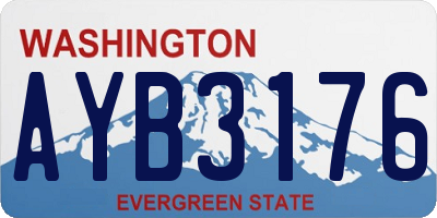 WA license plate AYB3176