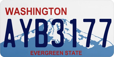WA license plate AYB3177