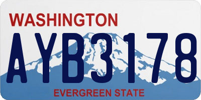 WA license plate AYB3178