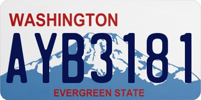 WA license plate AYB3181