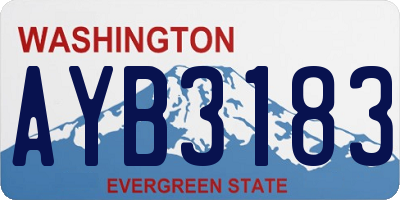 WA license plate AYB3183