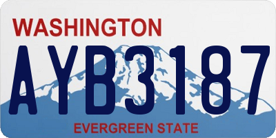 WA license plate AYB3187