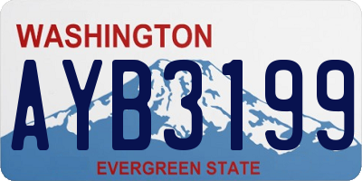 WA license plate AYB3199