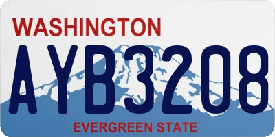 WA license plate AYB3208