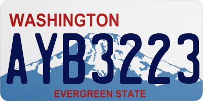 WA license plate AYB3223