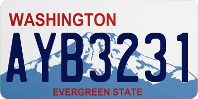 WA license plate AYB3231