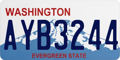 WA license plate AYB3244
