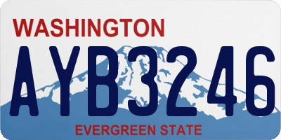 WA license plate AYB3246