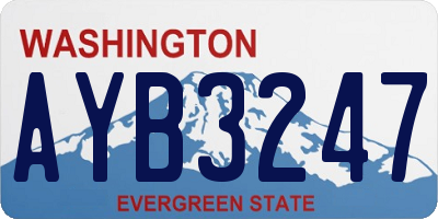 WA license plate AYB3247