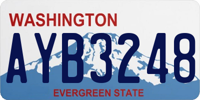 WA license plate AYB3248