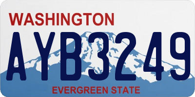 WA license plate AYB3249