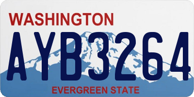 WA license plate AYB3264