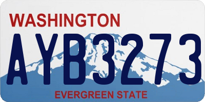 WA license plate AYB3273