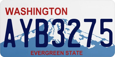 WA license plate AYB3275