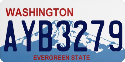 WA license plate AYB3279