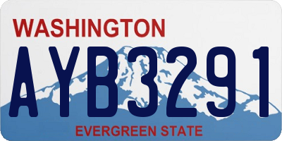 WA license plate AYB3291