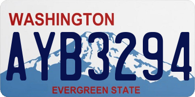 WA license plate AYB3294