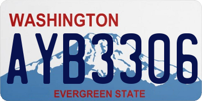 WA license plate AYB3306
