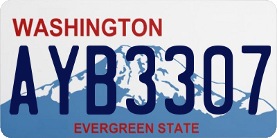WA license plate AYB3307