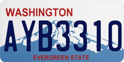 WA license plate AYB3310