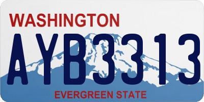 WA license plate AYB3313