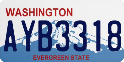 WA license plate AYB3318