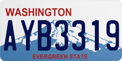 WA license plate AYB3319