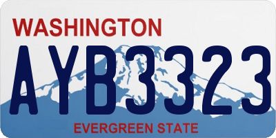 WA license plate AYB3323