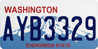 WA license plate AYB3329