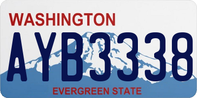 WA license plate AYB3338