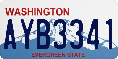 WA license plate AYB3341
