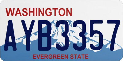 WA license plate AYB3357