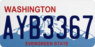 WA license plate AYB3367