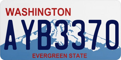 WA license plate AYB3370